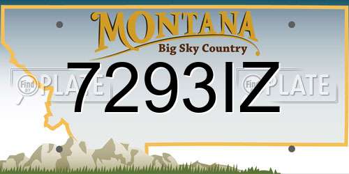 7293IZ Montana License Plate