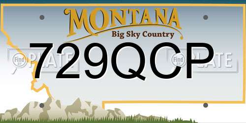 729QCP Montana License Plate