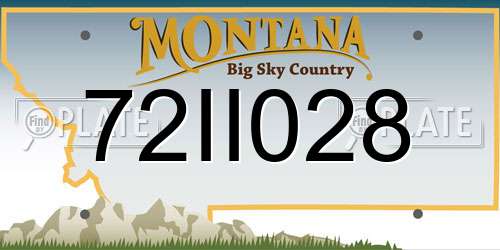 72II028 Montana License Plate