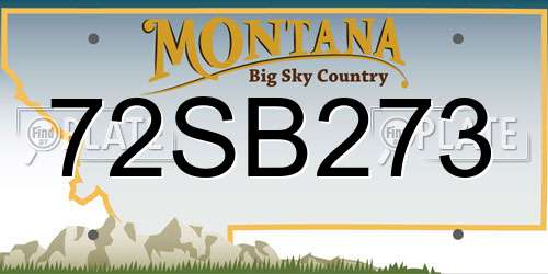 72SB273 Montana License Plate