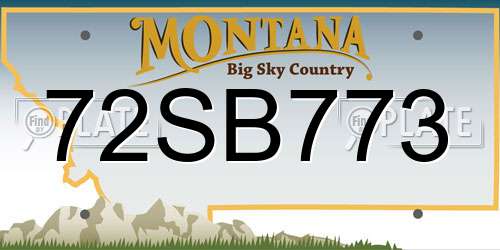 72SB773 Montana License Plate