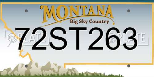 72ST263 Montana License Plate