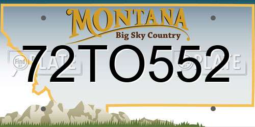 72TO552 Montana License Plate