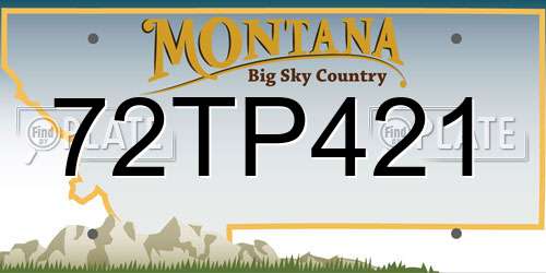 72TP421 Montana License Plate