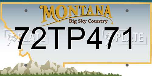 72TP471 Montana License Plate