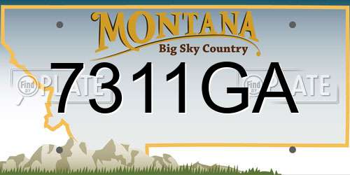 7311GA Montana License Plate