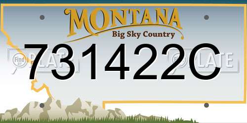 731422C Montana License Plate