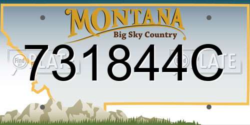 731844C Montana License Plate