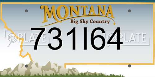 731I64 Montana License Plate
