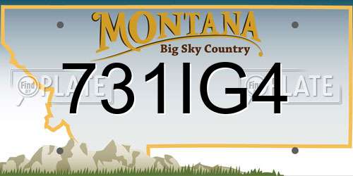 731IG4 Montana License Plate