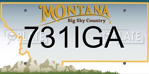 731IGA Montana License Plate
