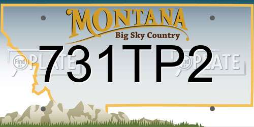 731TP2 Montana License Plate
