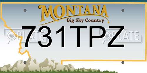 731TPZ Montana License Plate