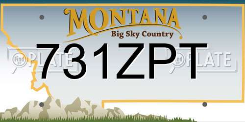 731ZPT Montana License Plate