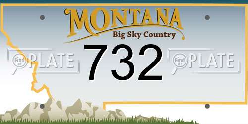 732 Montana License Plate