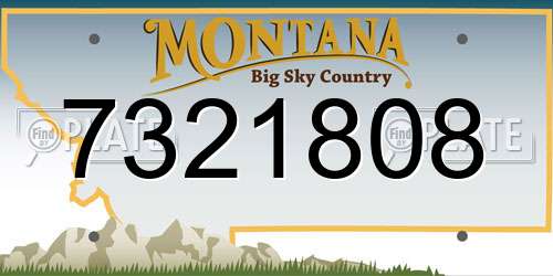 7321808 Montana License Plate