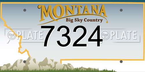 7324 Montana License Plate
