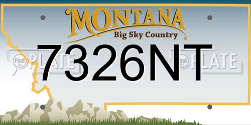 7326NT Montana License Plate