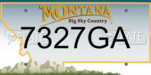 7327GA Montana License Plate