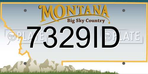 7329ID Montana License Plate