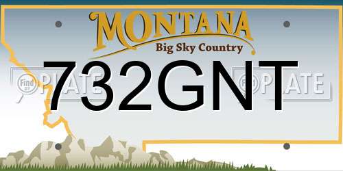732GNT Montana License Plate