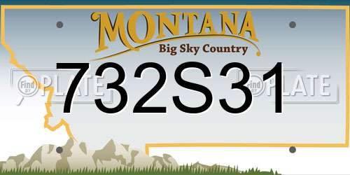 732S31 Montana License Plate