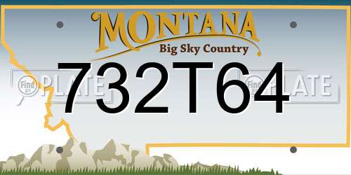 732T64 Montana License Plate