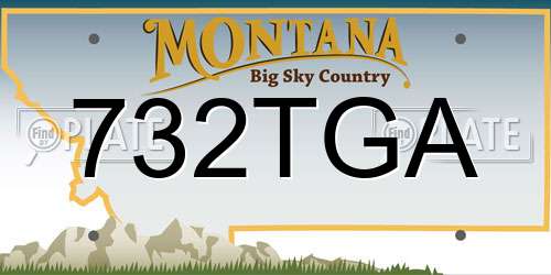 732TGA Montana License Plate