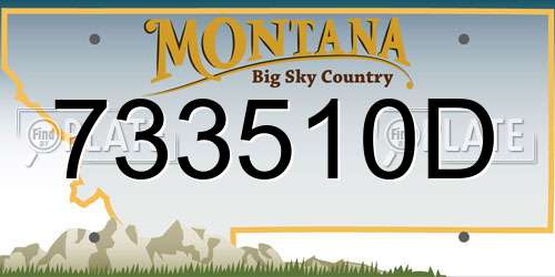 733510D Montana License Plate