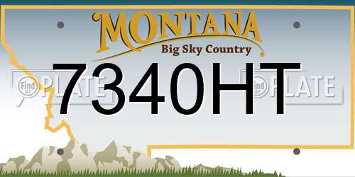 7340HT Montana License Plate
