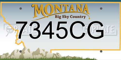7345CG Montana License Plate