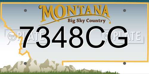7348CG Montana License Plate