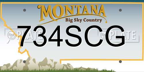 734SCG Montana License Plate