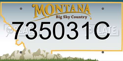 735031C Montana License Plate