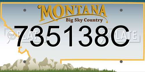 735138C Montana License Plate