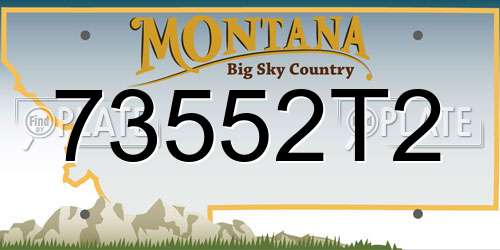 73552T2 Montana License Plate
