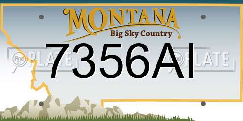 7356AI Montana License Plate