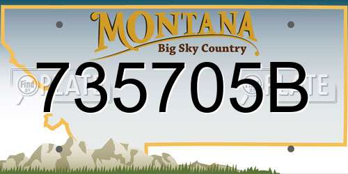 735705B Montana License Plate