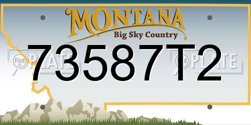 73587T2 Montana License Plate