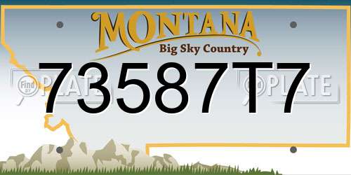 73587T7 Montana License Plate