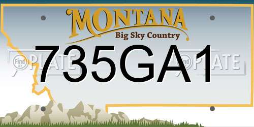 735GA1 Montana License Plate