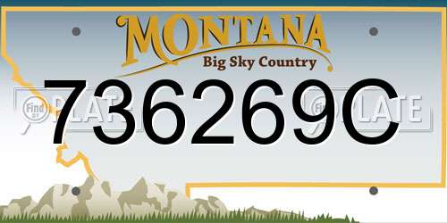 736269C Montana License Plate