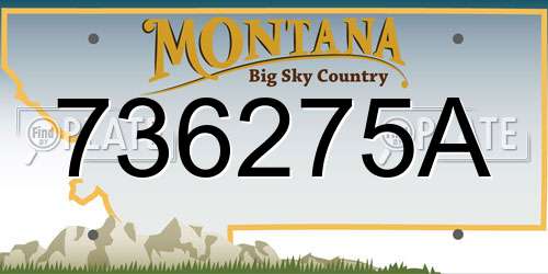 736275A Montana License Plate