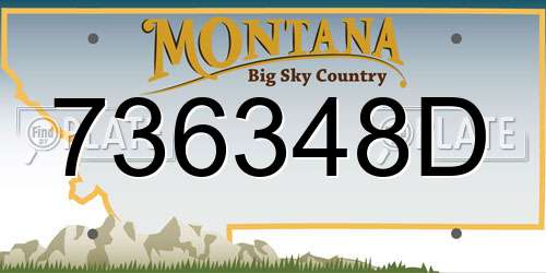 736348D Montana License Plate