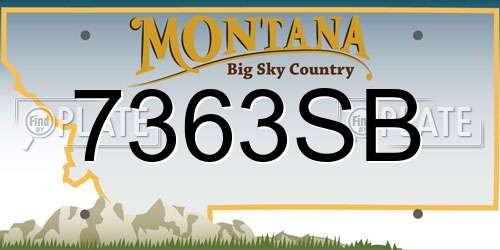 7363SB Montana License Plate
