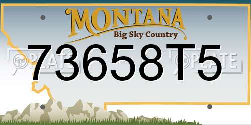 73658T5 Montana License Plate