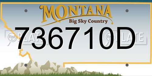 736710D Montana License Plate