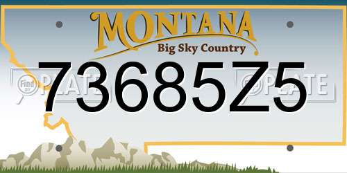 73685Z5 Montana License Plate