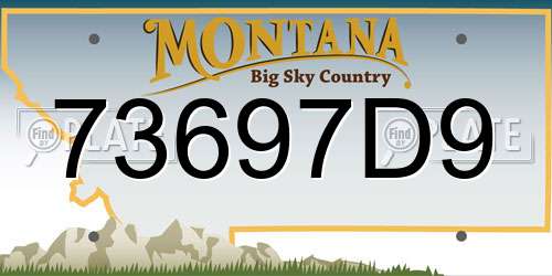 73697D9 Montana License Plate