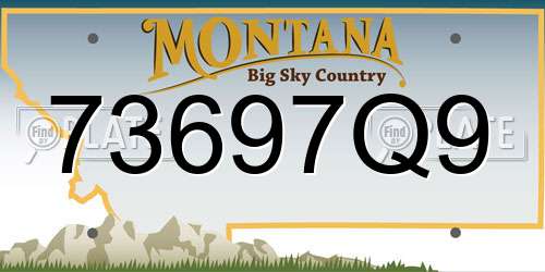 73697Q9 Montana License Plate